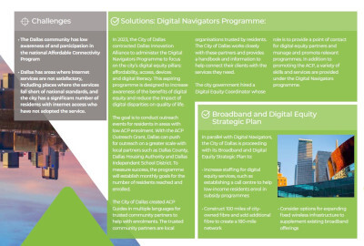Dallas City Profile Data and Connectivity Challenges