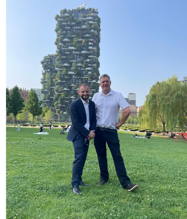 Paul Wilson and Stefano Corbella at Bosco Verticale